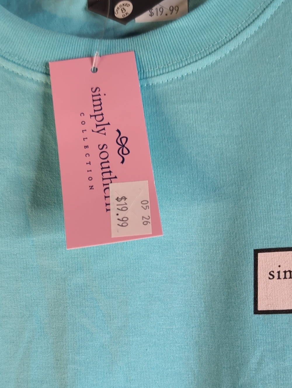Assorted Sizes-Simply Southern Books & Bows Aqua T-Shirt-NWT - Picture 9 of 9